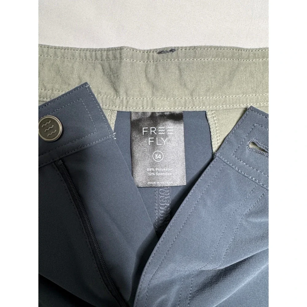Free Fly Mens Latitude Shorts Dark Blue Performance Fishing Hiking Size 34